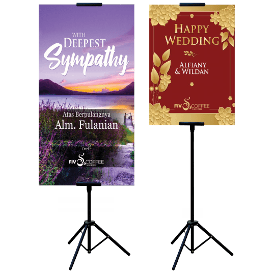 Cetak Tripod Banner Impraboard