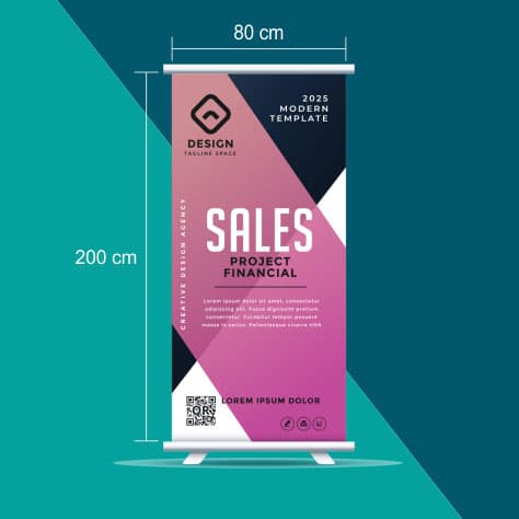 Roll Up Banner 80x200 cm