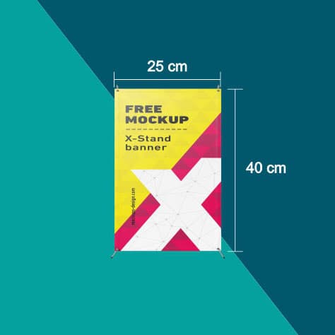 X Banner 25x45cm